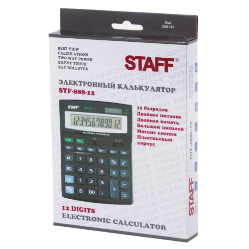 Калькулятор настольный Staff STF-888-12 12 разрядов 250149 фото 3